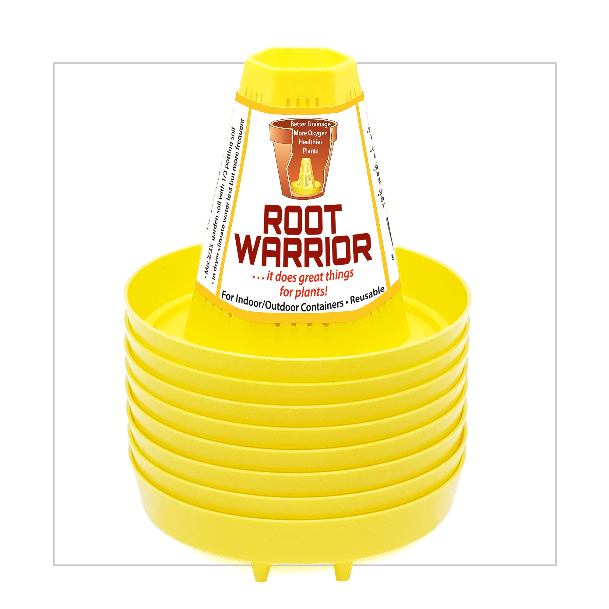 gro pro plant warrior pot Root Warrior Plant Lover's Companion | 8-Pack Small | Prevents Overwatering and Waterlogged Soil | Indoor